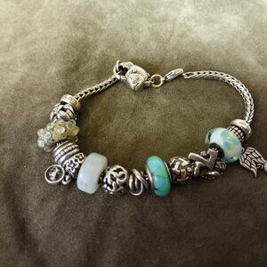 Pandora & Troll Charm Bracelet with 2 Stoppers